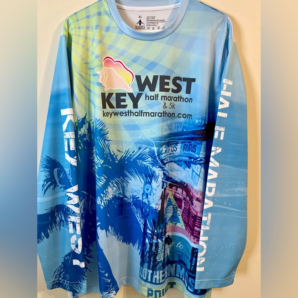 Men’s Key West Half Marathon Shirt, XL, New